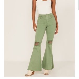 Set of Sneakpeak women’s high rise distressed flare jeans